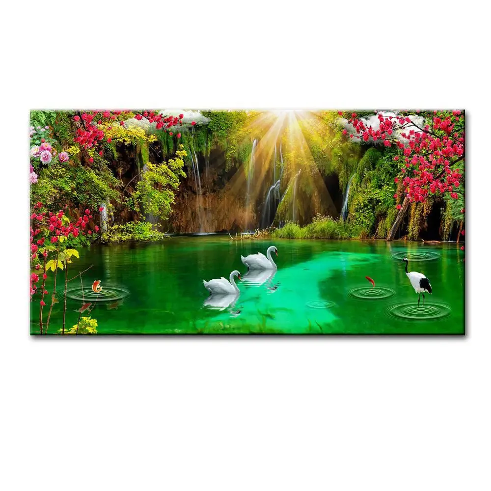 Beautiful Nature Scenery Canvas Printed Painting With Frame