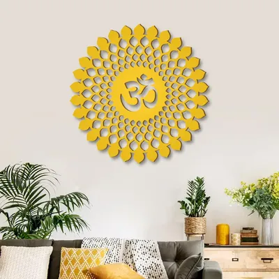 Beautiful Om Mandala Wooden Wall Hanging