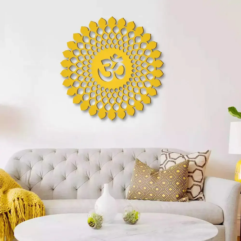 Beautiful Om Mandala Wooden Wall Hanging Medium(18 inch X 18 inch)