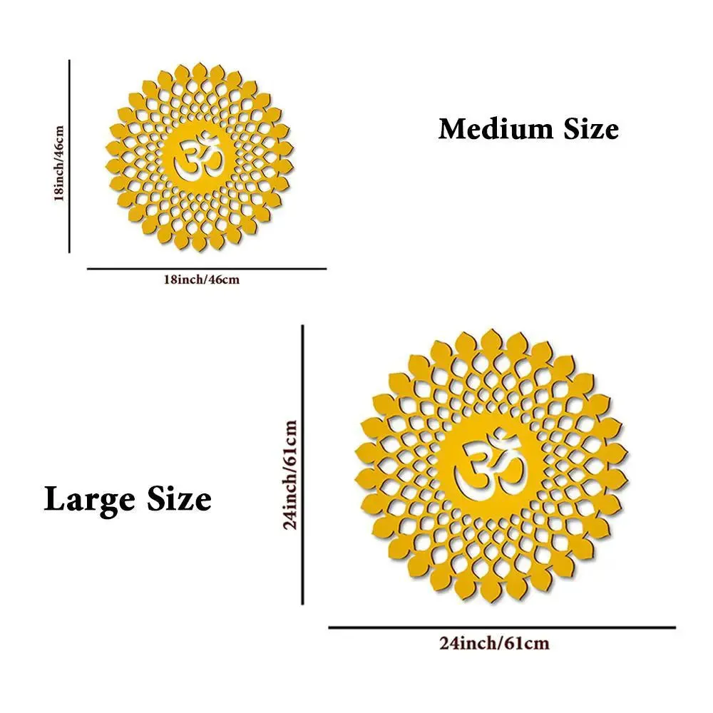 Beautiful Om Mandala Wooden Wall Hanging Medium(18 inch X 18 inch)