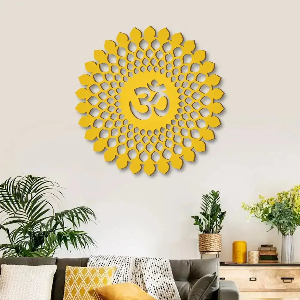 Beautiful Om Mandala Wooden Wall Hanging Medium(18 inch X 18 inch)