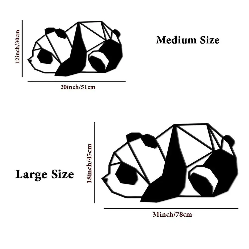 Beautiful Panda Wooden Wall Hanging, Living Room Wooden Wall Decoration Medium(12 inch X 20 inch)