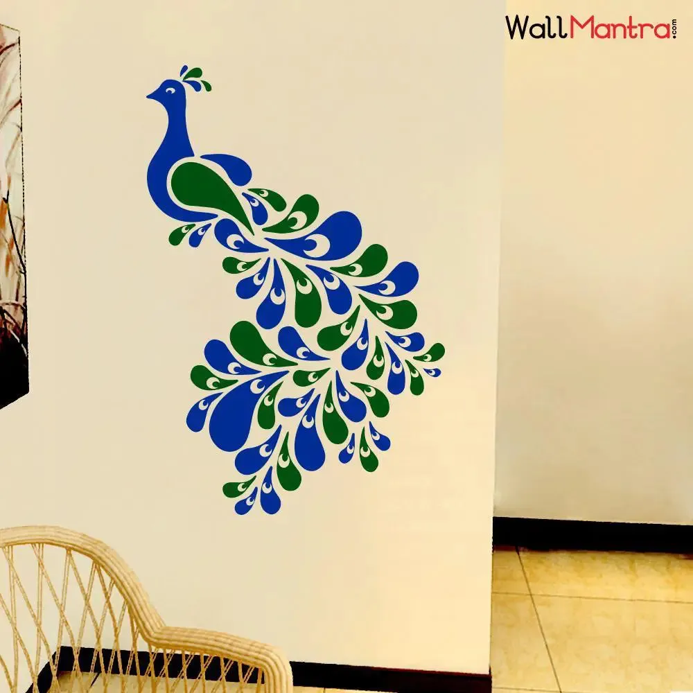 Beautiful Peacock Bird Premium Quality Wall Sticker