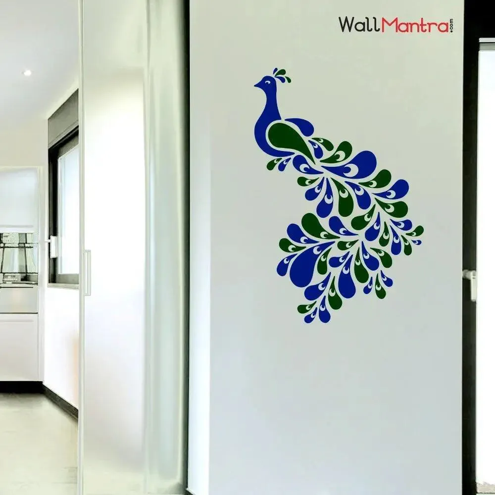 Beautiful Peacock Bird Premium Quality Wall Sticker