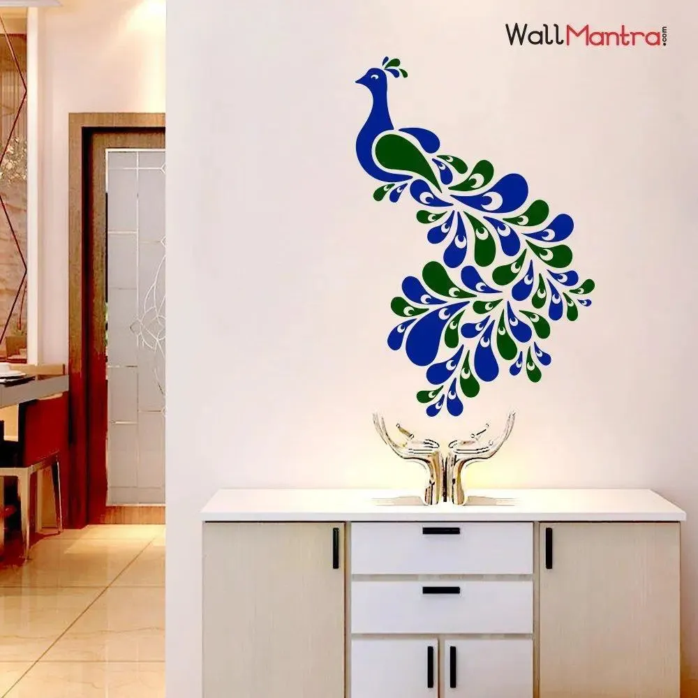Beautiful Peacock Bird Premium Quality Wall Sticker