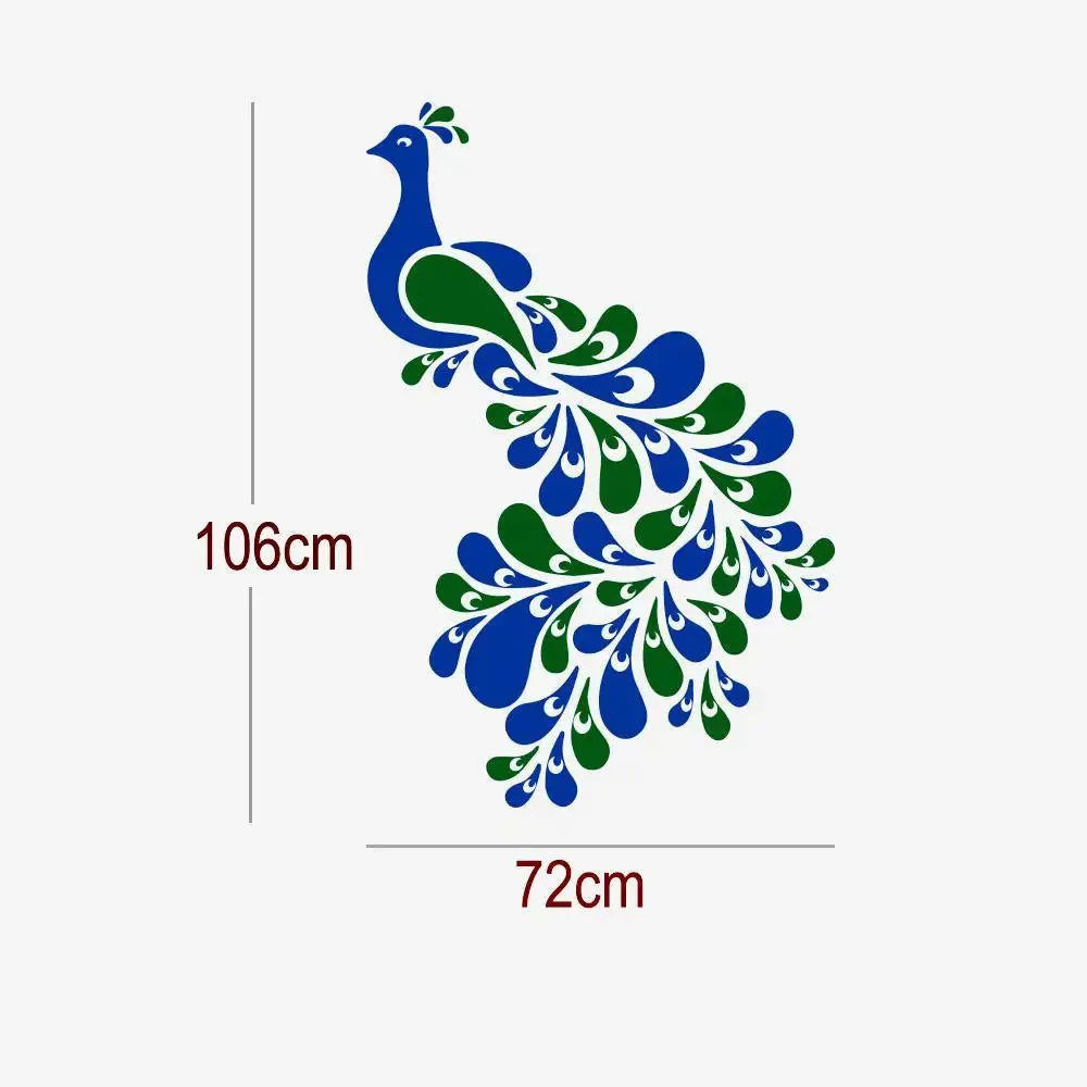 Beautiful Peacock Bird Premium Quality Wall Sticker