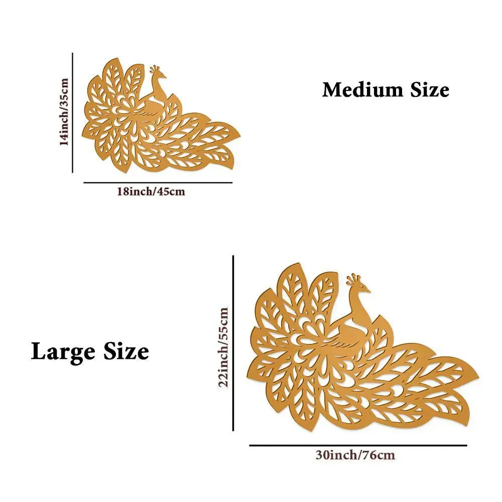 Beautiful Peacock Design Wooden Wall Hanging, Living Room Wooden Wall Decoration Medium(14 inch X 18 inch)