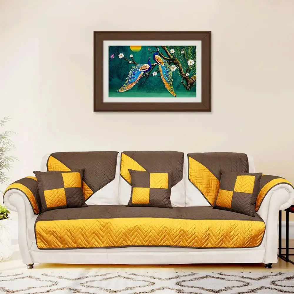 Beautiful Peacock Nature Scenery Framed Wall Painting