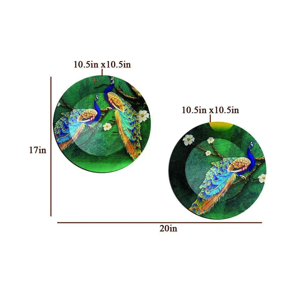 Beautiful Peacock Scenery Ceramic Wall Hanging Plates
