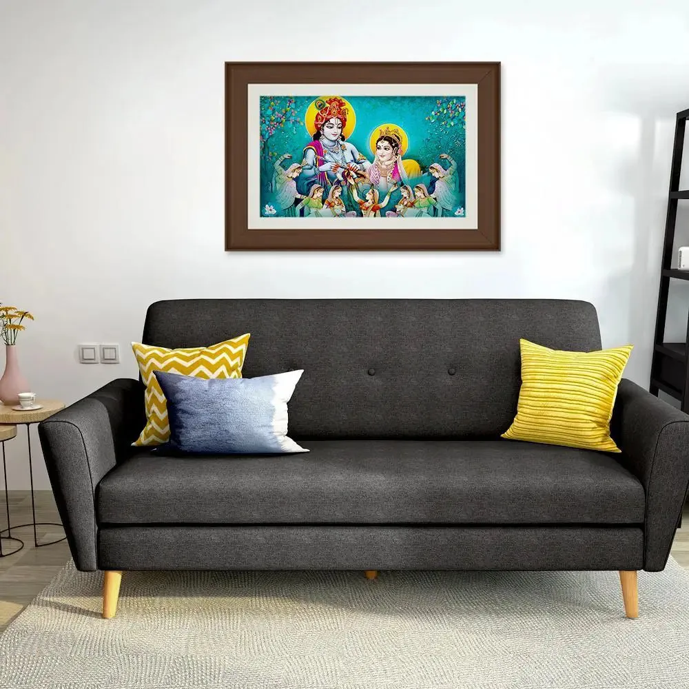 Beautiful Radha Krishna Wall Paintings With Framed