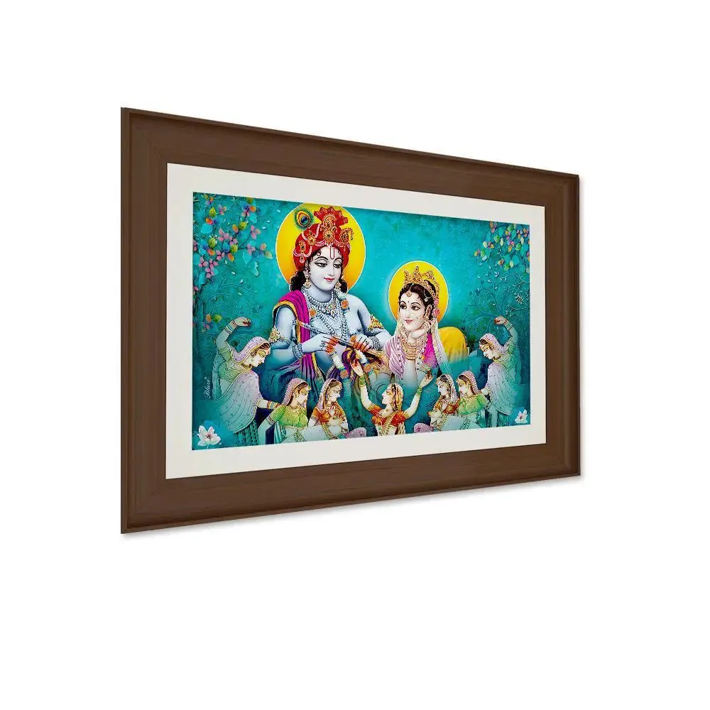 Beautiful Radha Krishna Wall Paintings With Framed