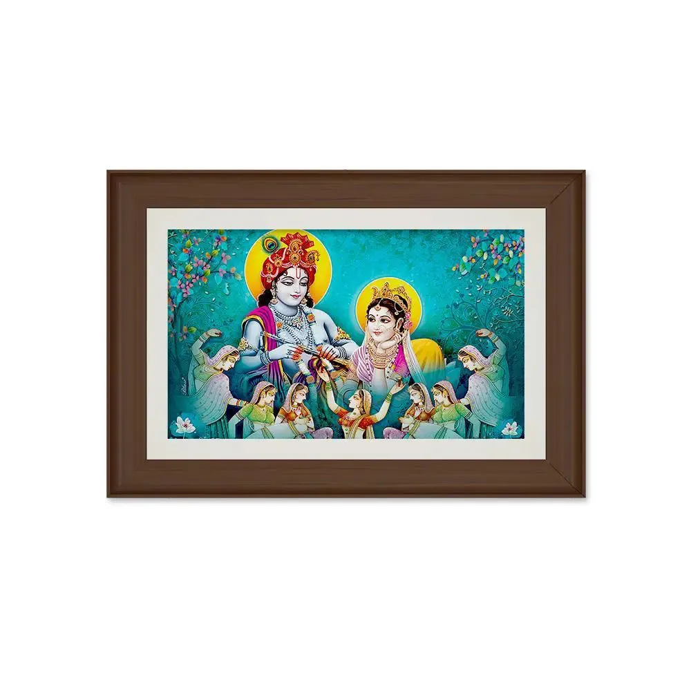 Beautiful Radha Krishna Wall Paintings With Framed