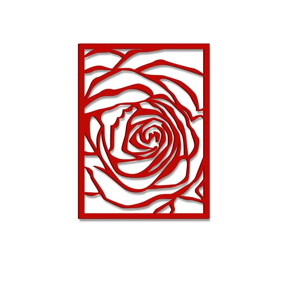 Beautiful Rose Design Wooden Wall Hanging, Living Room Wooden Wall Decoration Medium(18 inch X 13inch)