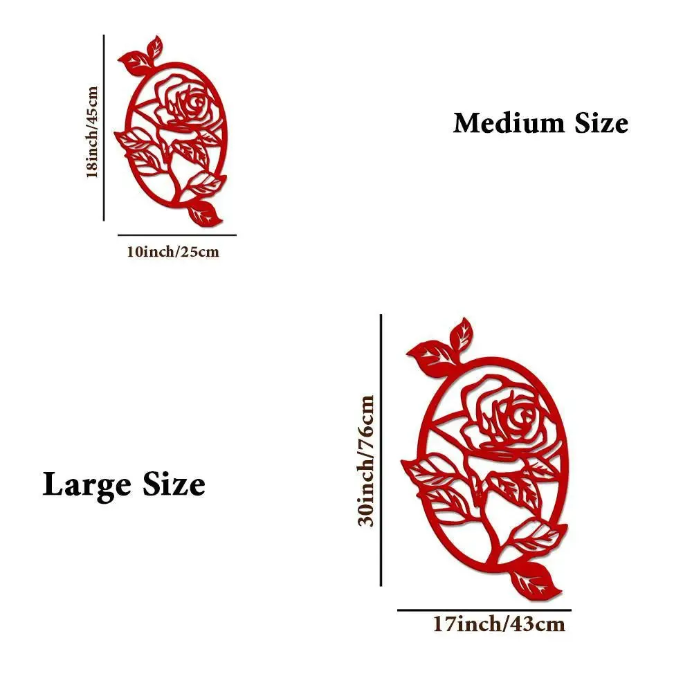 Beautiful Rose Flower in Oval Shape Design Wooden Wall Hanging, Wooden Wall Decoration Medium(18 inch X 10 inch)