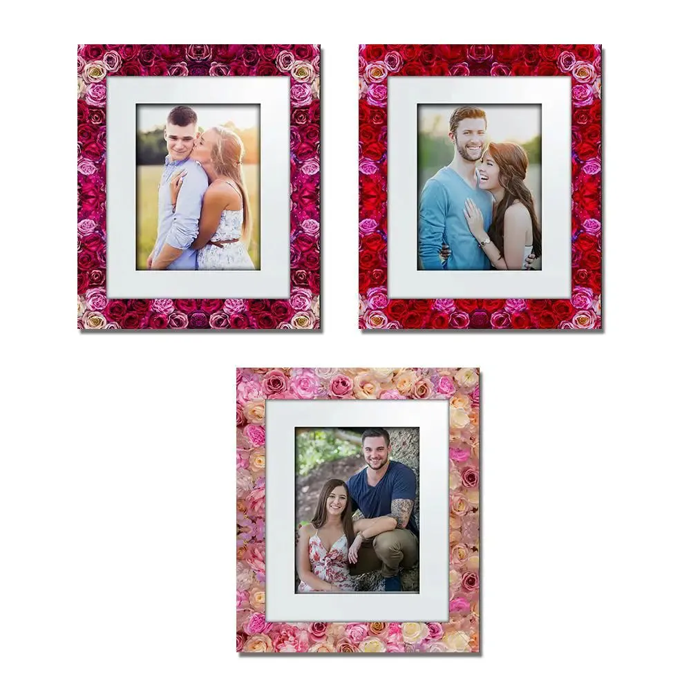Beautiful Rose  Pattern Canvas Printed Frame Set of 3
