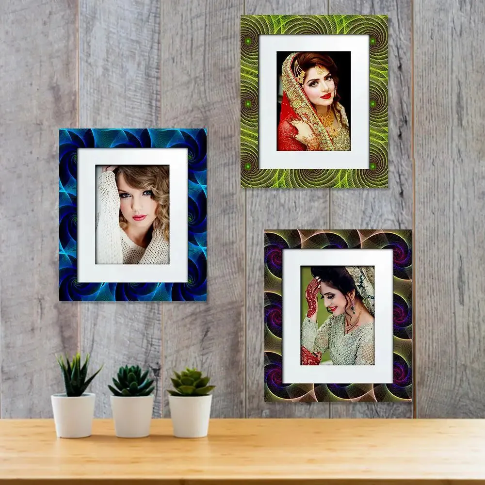Beautiful Round Shape Pattern Canvas Printed Frame Set of 3