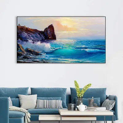 Beautiful Seascape with Sunrise Canvas Printed Wall Paintings &amp; Wall Art