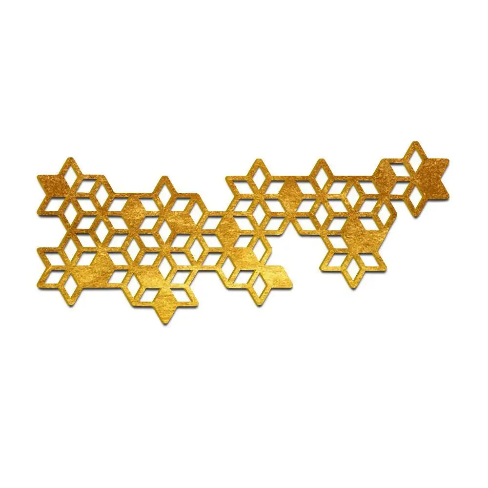 Beautiful Stars decorative Art in Golden color Design Wooden Wall Hanging Medium(10 inch X 24 inch)