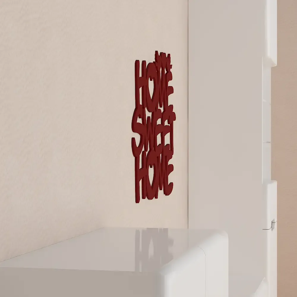 Beautiful Sweet Home in Brown color Design Wooden Wall Hanging Medium(18 inch X 14 inch)