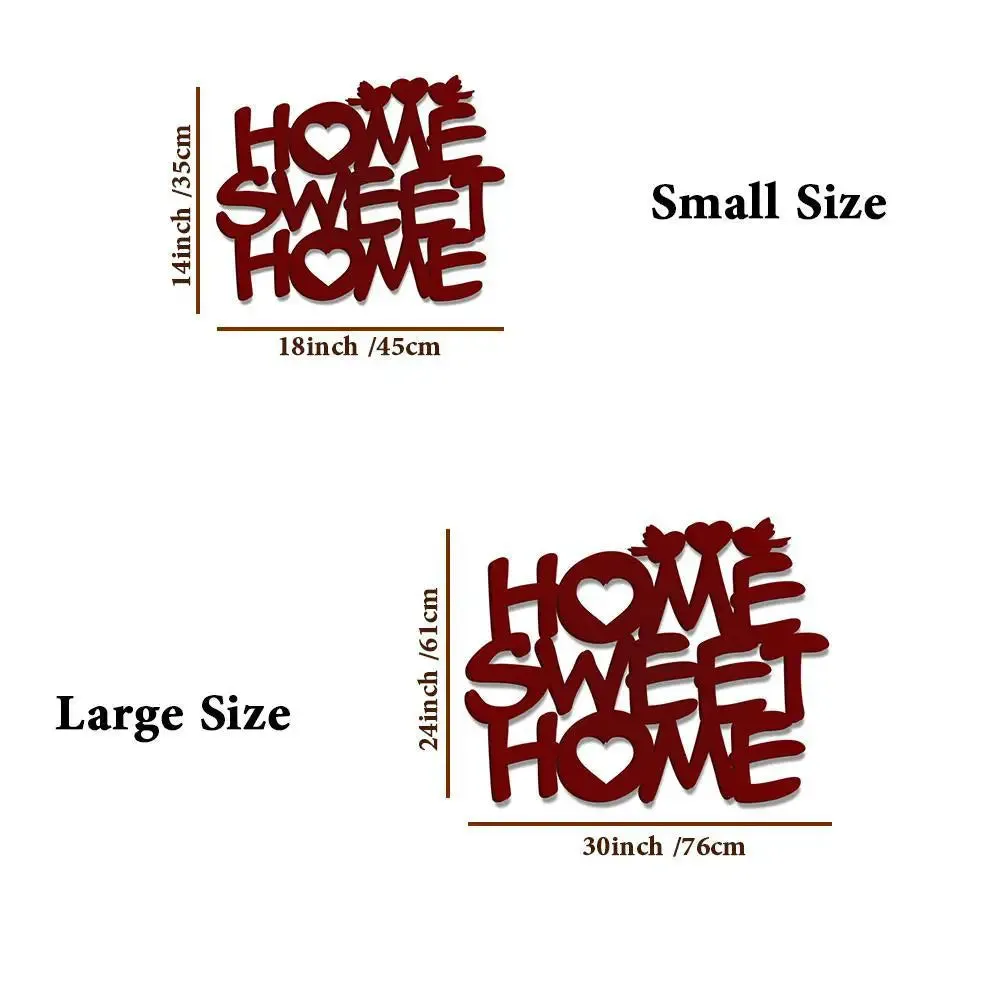 Beautiful Sweet Home in Brown color Design Wooden Wall Hanging Medium(18 inch X 14 inch)