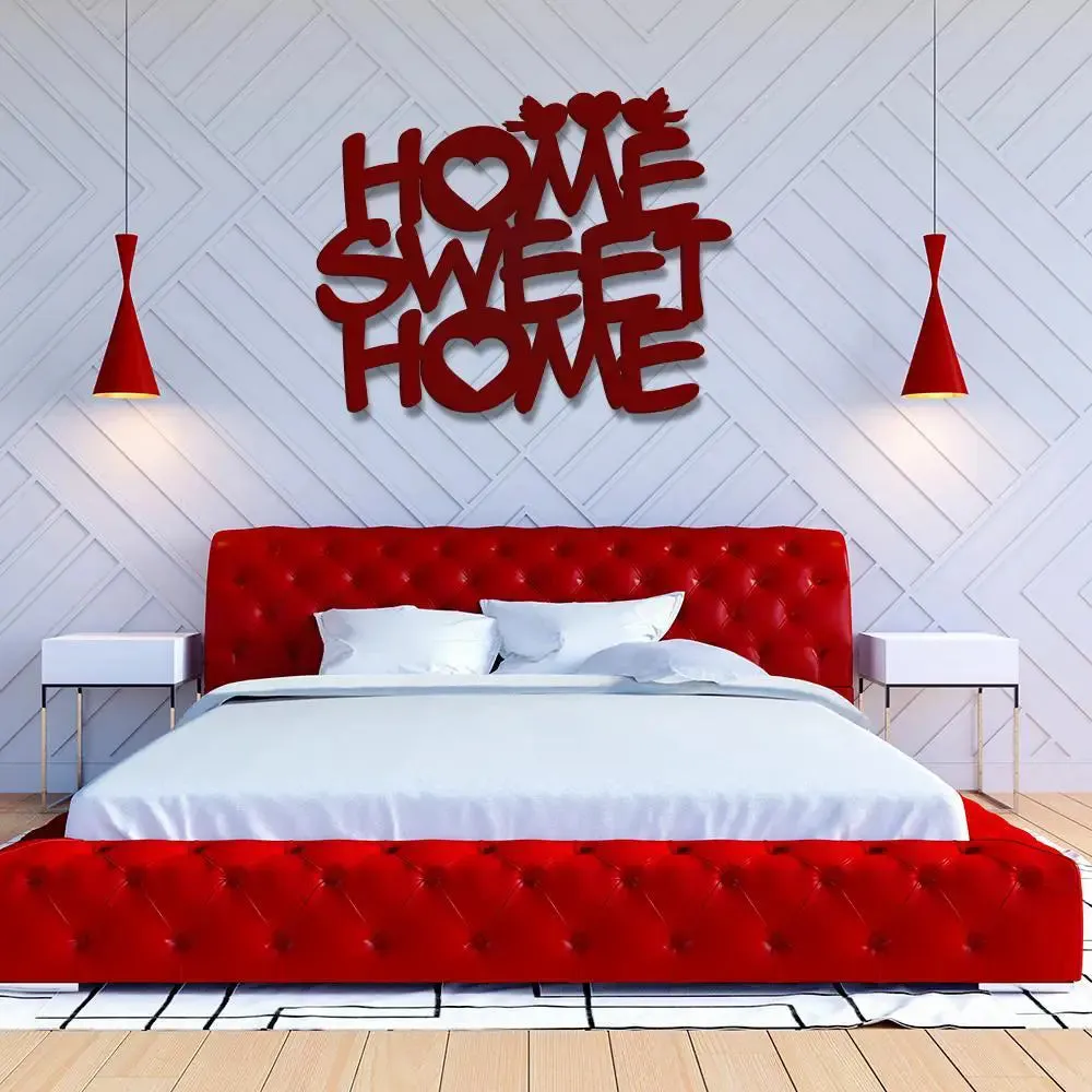 Beautiful Sweet Home in Brown color Design Wooden Wall Hanging Medium(18 inch X 14 inch)