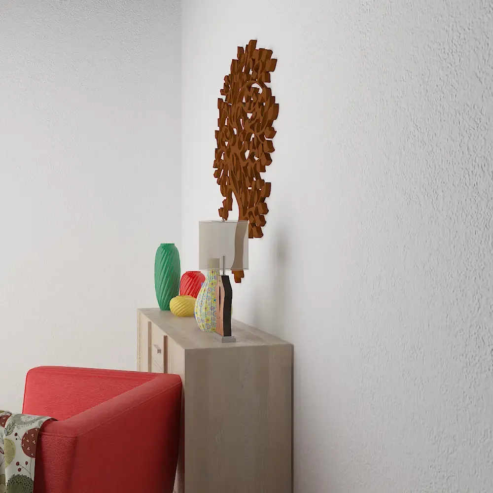 Beautiful Tree Design Wooden Wall Hanging, Living Room Wooden Wall Decoration Medium(18 inch X 16inch)