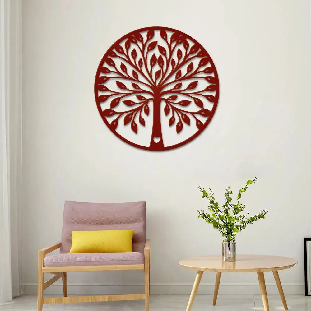 Beautiful Tree Design Wooden Wall Hanging, Living Room Wooden Wall Decoration Medium(18 inch X 18 inch)