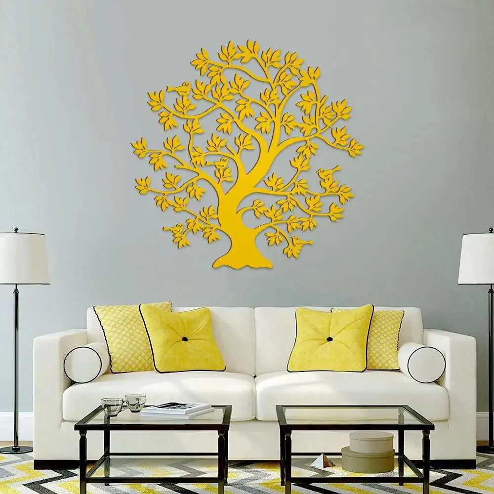 Beautiful Tree Design Wooden Wall Hanging, Living Room Wooden Wall Decoration Medium(18 inch X 18inch)