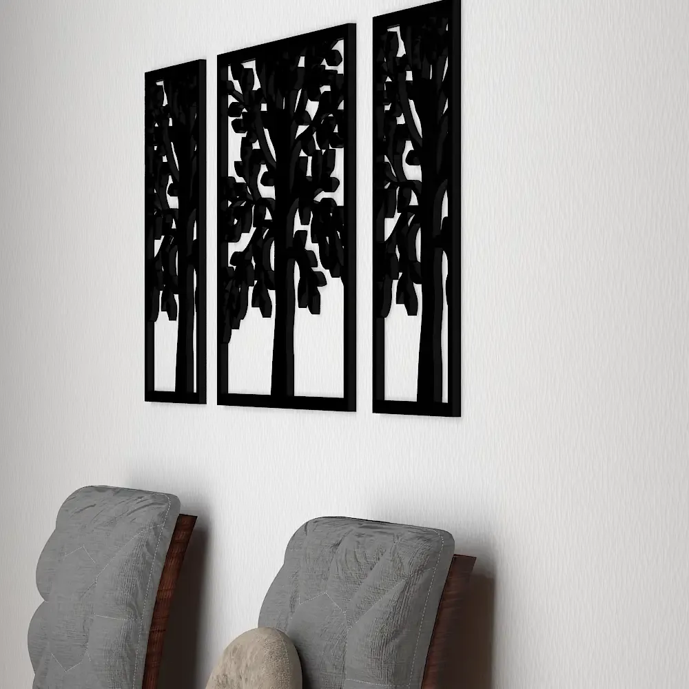Beautiful Tree Design Wooden Wall Hanging, Living Room Wooden Wall Decoration Medium(18 inch X 40 inch)