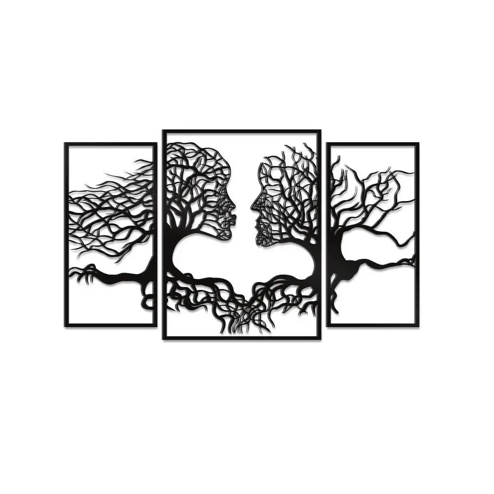 Beautiful Tree Human Face Black color Tree Design Wooden Wall Hanging, Medium(18 inch X 30 inch)