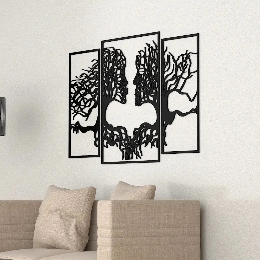 Beautiful Tree Human Face Black color Tree Design Wooden Wall Hanging, Medium(18 inch X 30 inch)
