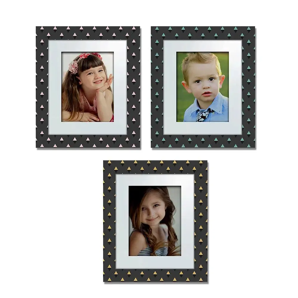 Beautiful Triangle Pattern Canvas Printed Frame Set of 3