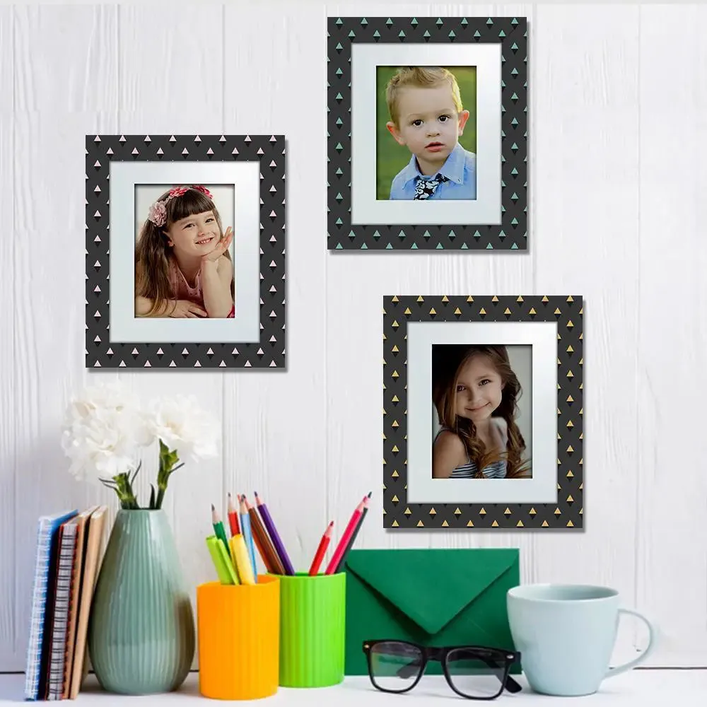 Beautiful Triangle Pattern Canvas Printed Frame Set of 3