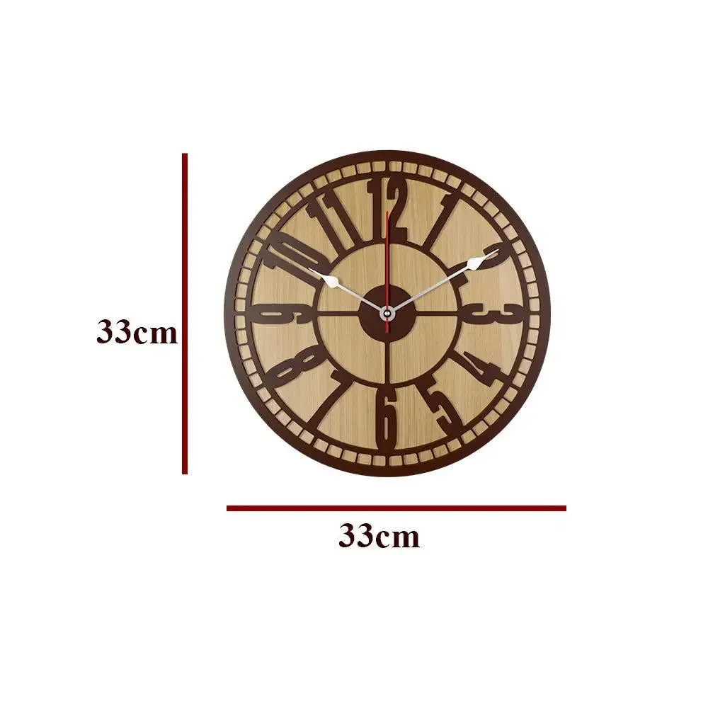 Beautiful Vintage Dual Layer Wooden Wall Clock