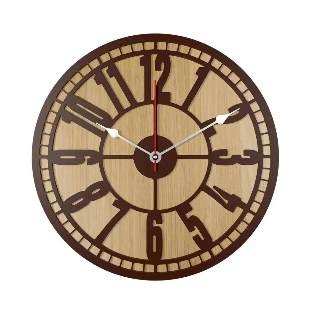 Beautiful Vintage Dual Layer Wooden Wall Clock