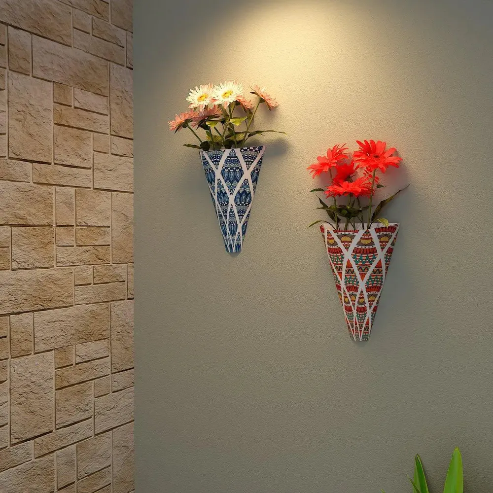 Beautiful Wall Vases With ornamental Print