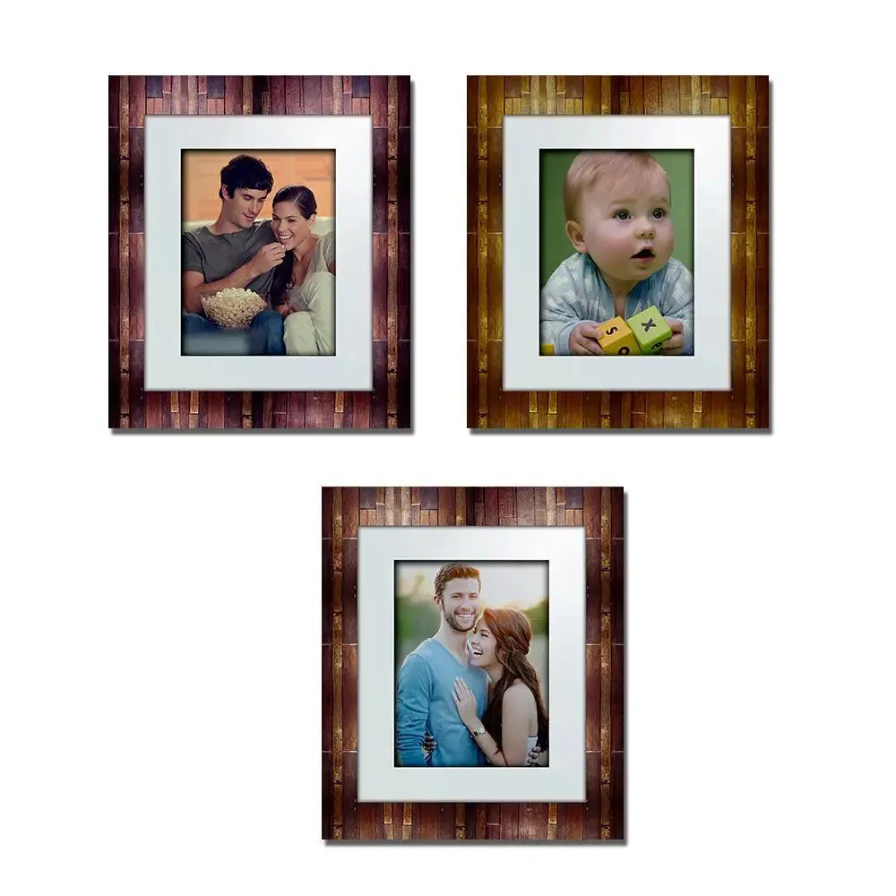 Beautiful Wood Pattern Canvas Printed Frame Set of 3