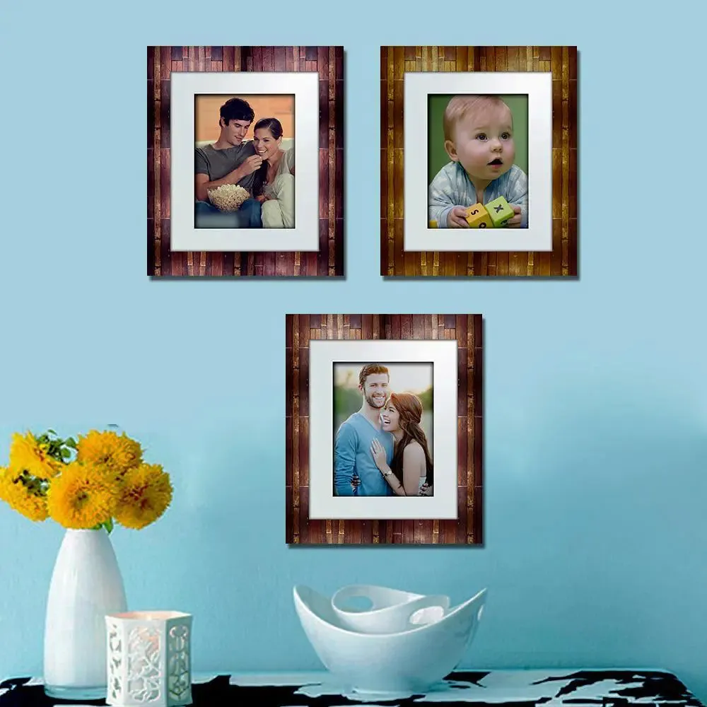 Beautiful Wood Pattern Canvas Printed Frame Set of 3