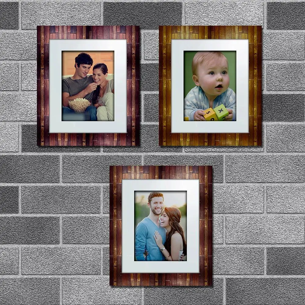 Beautiful Wood Pattern Canvas Printed Frame Set of 3