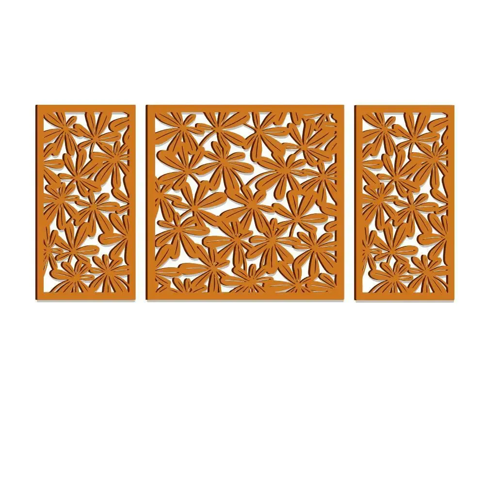 Beautiful Yellow color Flower Design Wooden Wall Hanging. Medium(18 inch X 40 inch)