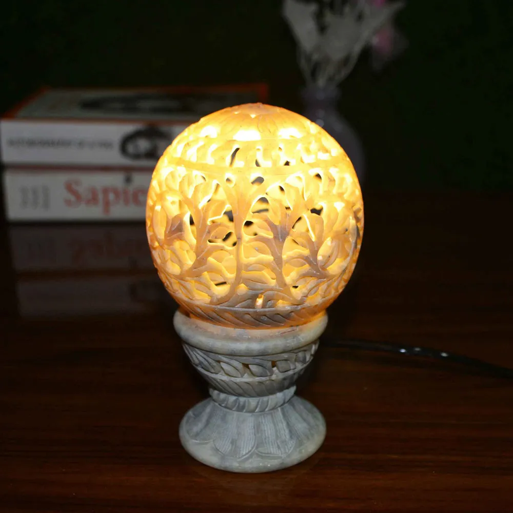 Beautifully Carved Elegant Night Lamp for Living Room (Without Bulb)