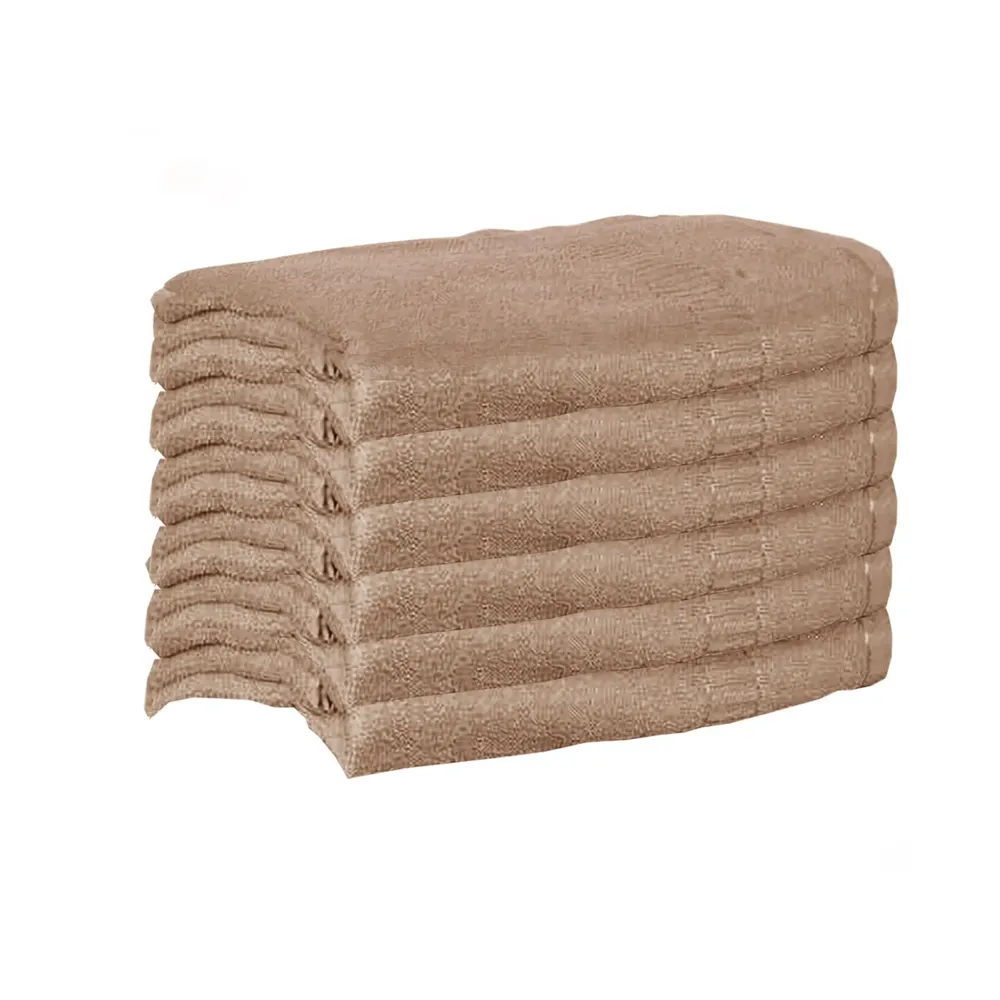 Beige 400 GSM Hand Towels (Set of 6) by Lushomes