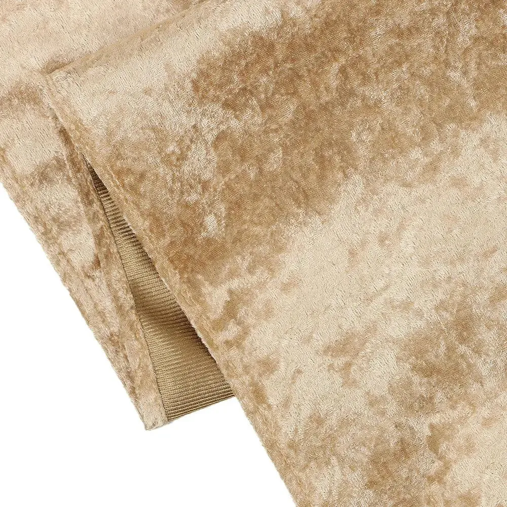 Beige Designed Velvet Table Runner