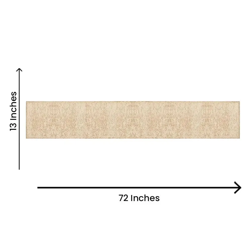 Beige Designed Velvet Table Runner