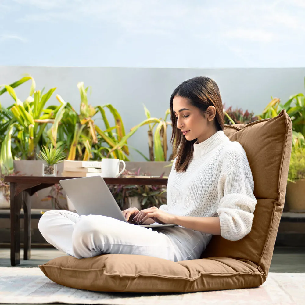 Beige Extra Comfortable Yoga Chair With Adjustable Back Rest