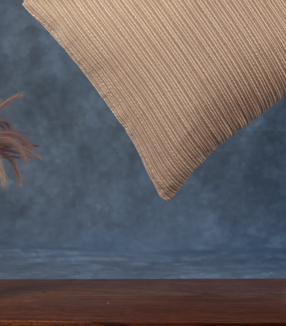 Beige Fancy Fiber Cushion Cover