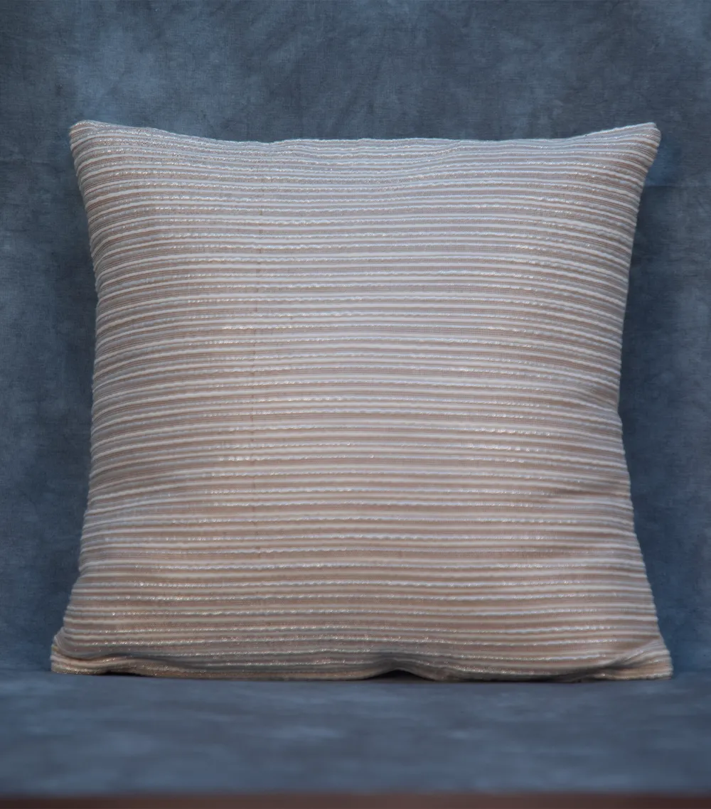 Beige Fancy Fiber Cushion Cover