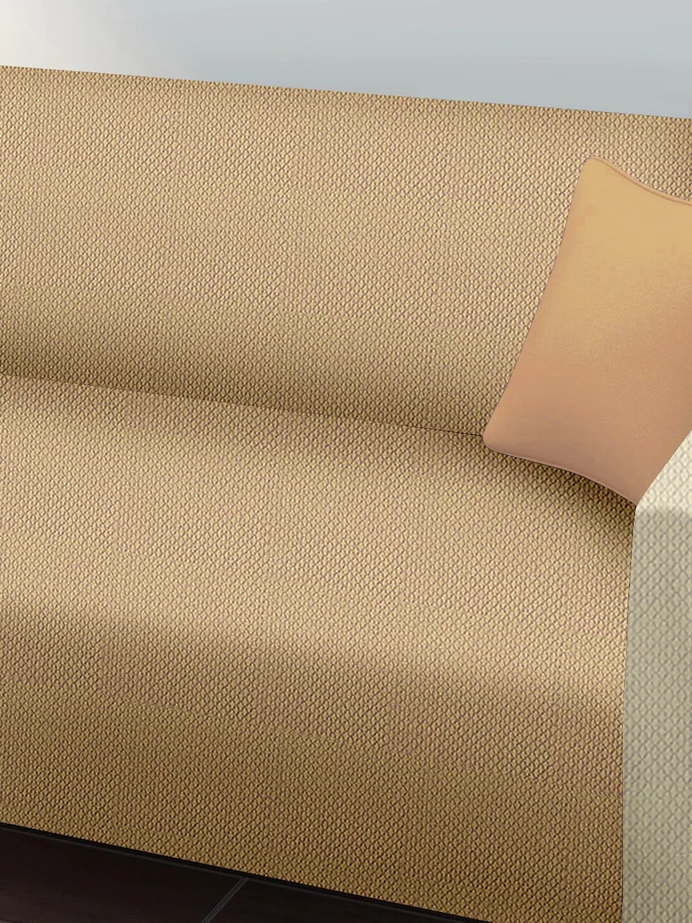 Beige Jacquard Sofa Cover Pack of 1 One Seater Sofa Slipcover