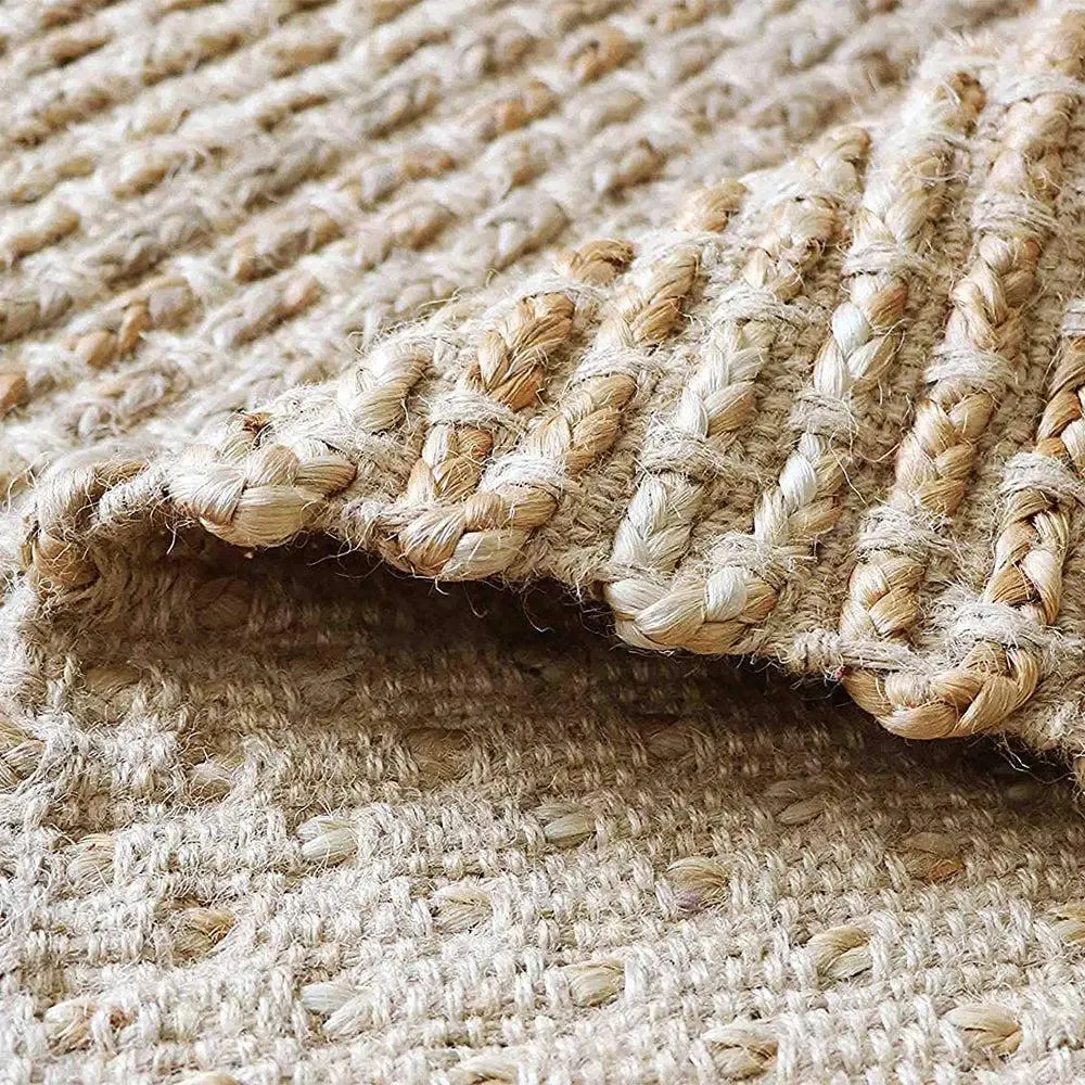 Beige Jute Braided Area Rug (9 x 12) ft