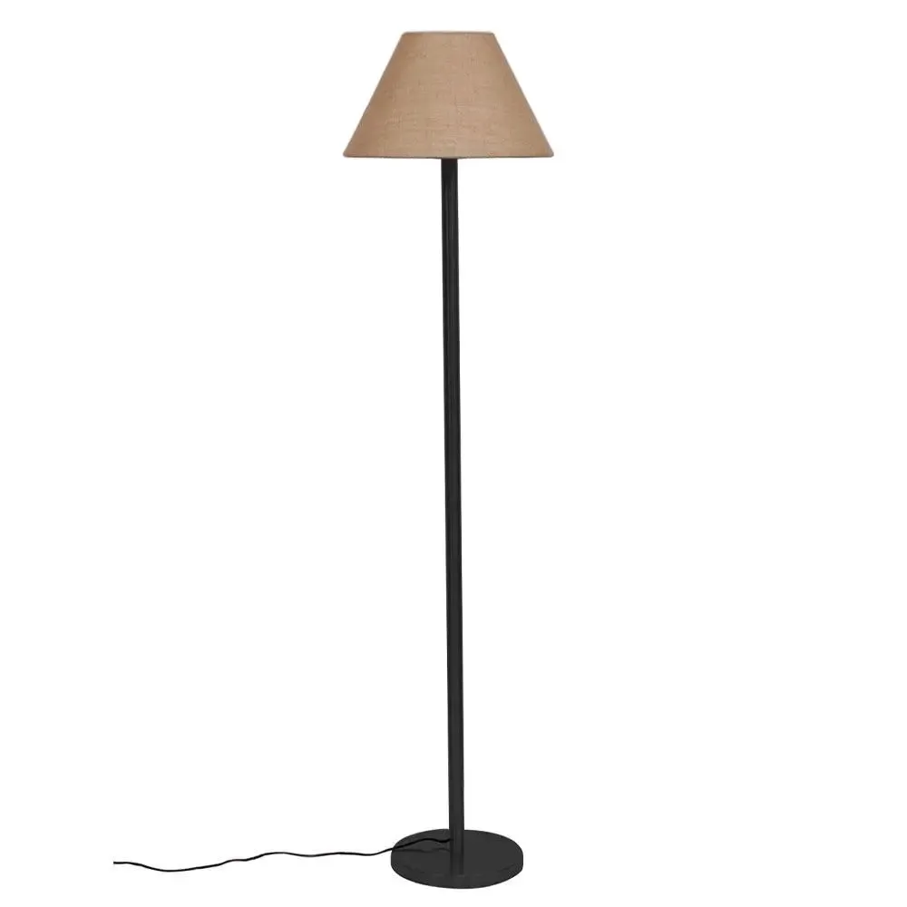 Beige Metal Standing Lamp